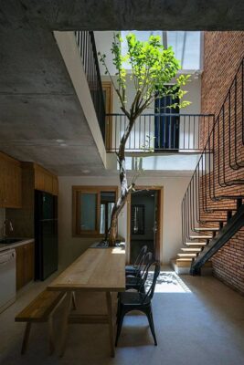 Cầu thang có giếng trời